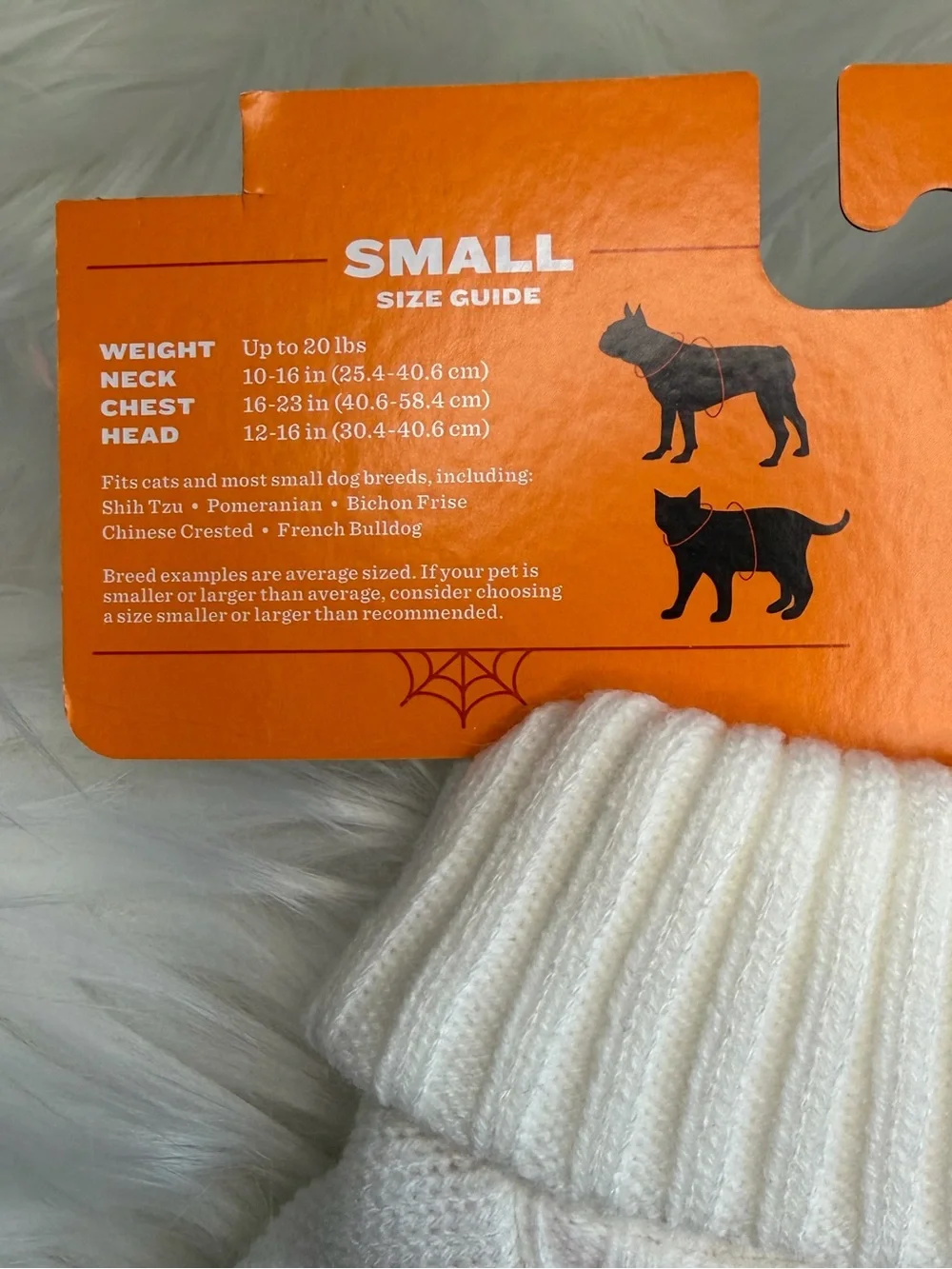 Candy Corn 'BOO' Black Sequins Knit Dog Sweater - Small